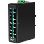 16-Port Industrial Gigabit PoE+ DIN-Rail