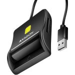 CRE-SM3SD USB-A Smart Card &amp; SD/microSD/SIM Card FlatReader