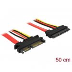 Extension SATA 6 Gb/s 22 pin plug &gt; SATA 22 pin receptacle (5 V + 12 V) 50 cm