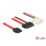SATA 6 Gb/s 7 pin receptacle + 4 pin power plug (5 V) &gt; Slim SATA 13 pin receptacle 50 cm