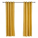 Set 2 draperii catifea 140x270 cm - Galben