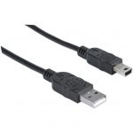 USB A -&gt; mini B 1.80m Negru