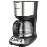 Cafetiera digitala Silver Chatt HCM-D750GCSS, LCD, 1.25L, 750W, Negru/Inox