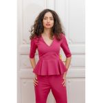 Bluza cu decolteu in V si peplum