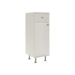 Corp Baie Zaria, 1 Sertar, 1 Usa, Alb lucios/Alb, MDF, L 30 x l 35 x H 85 cm