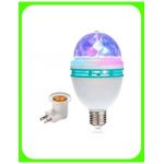 Bec rotativ, LED, Soclu E27, 3 W, Adaptor pentru priza , Alb,engross