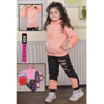 Compleu trening copii fetite vatuit gros model print engros