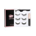 Set 3 Perechi de Gene False, Engros ,6D Magnetice, Aplicator si Tus Eyeliner Model 01