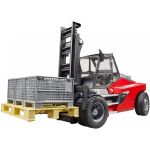 Forklift with pallet and basket Linde