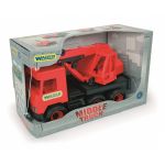 Middle Truck Crane red in box 38 cm