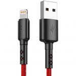 USB to Lightning X02, 3A, 1.8m (Rosu)