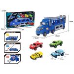 Vehicles set Truck + 6 metal cars
