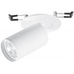 Spot incastrat reglabil WHITE LUX, GU10, max. 35W, IP20, Ø78mm, Alb, bec neinclus