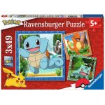 Puzzles 3x49 elements Pokemon