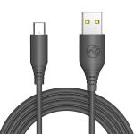 Cablu silicon USB la Tip C negru