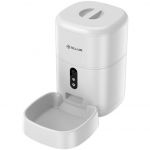 Dispenser hrana animale WiFi Smart, Camera UltraHD, 4L, Alb