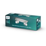 Spot Dublu Runner, 2xGU10, 2x20W, IP20, 10.9x30.5x9cm, Metal, Argintiu