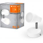 Spot LED ajustabil Pear, GU10, 4.3W, 350 lm, lumina calda (2700K), IP20, 110x80x92mm, metal/plastic, Alb