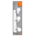 Spot LED triplu ajustabil Pear, 3xGU10, 3x4.3W, 1050 lm, lumina calda (2700K), IP20, 444x131x60mm, metal/plastic, Alb