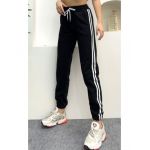 Pantaloni vatuiti, cu doua dungi laterale albe, en-gross