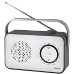 RADIO PORTABIL AM/ FM CAUCIUCAT ALB S-SRD2100W