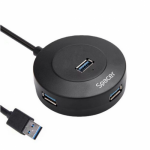 SPHB-USB-4U-02, 1x USB 3.2 gen 1 + 3x USB 2.0, Black