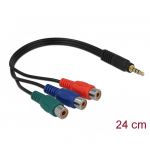 62499, Cable 3 x RCA female &gt; Stereo plug 3.5 mm 4 pin