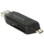 USB3.0 A +micro B-&gt; SD/SDHC/MMC/micSD OTG