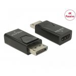 DP 1.2 St -&gt; HDMI Bu 4K Passiv Negru