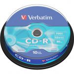 CD-R Verbatim, 52x, 700 MB, 10 bucati/spindle