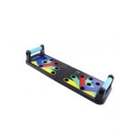Placa cu manere pentru flotari 11 in 1, ABS, 65 x 18 x 2 cm, Multicolor