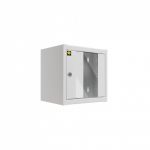 Netrack wall-mounted cabinet, 10&#039;&#039;, 4.5U/300 mm, grey, glass door
