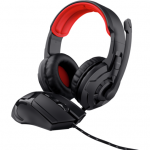 Basics Gaming 2-IN-1 - Mouse Optic, USB, Black + Casti cu microfon, USB, Black