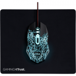 Basics Gaming 2-IN-1 - Mouse Optic, USB, Black + Mouse Pad, Black
