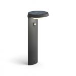 Stalp LED solar pentru exterior cu senzor de miscare Tyla, 1.2W, 4V, 255 lm, lumina calda (3000K), IP44, 400x160mm, Antracit
