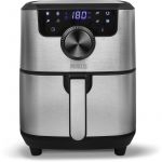 Friteuza cu aer cald Deluxe 182033, 1500W, 4.5L, Black/Stainless Steel