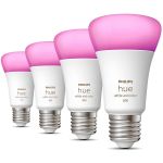 Hue E27 pack of four 4x570lm 60W - White &amp; Color Ambiance