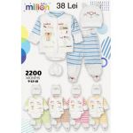 Compleu polar Engros pentru bebelusi, 5 piese, model cu dungi