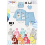 Compleu polar Engros pentru bebelusi, 5 piese, model uni