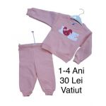 Compleu vatuit Engros pentru fete, 2 piese, cu model