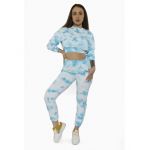 Trening Engros pentru femei, PlayBoy, vatuit, model light blue tie dye