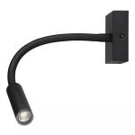 LAMPA LED 3W MONTAJ PERETE 3000K ALB CALD - NEGRU