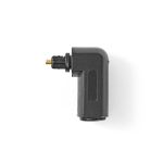 adaptor optic nedis toslink tata - toslink mama, cotit 90°, set 10 bucati, negru