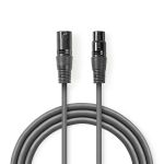 cablu digital dmx 110 ohmxlr 3-pini tata - xlr 3-pini mama, 20m, grey