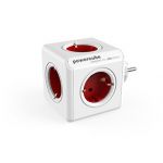 fisa in forma de cub, 5 prize schuko, rosu, allocacoc