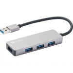 hub usb 3.0 1x usb 3.0, 3x usb 2.0, sandberg 333-67, aluminiu