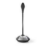 microfon desktop usb negru/gri anulare zgomot de fundal, nedis