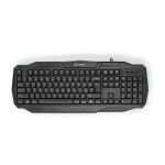 tastatura gaming cu fir usb 2.0, us international, negru, nedis