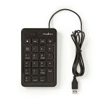 tastatura numerica cu fir nedis, usb, negru