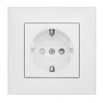 priza simpla schrack visio50 ev106104 complet protectie copii incastrat alb cu surub